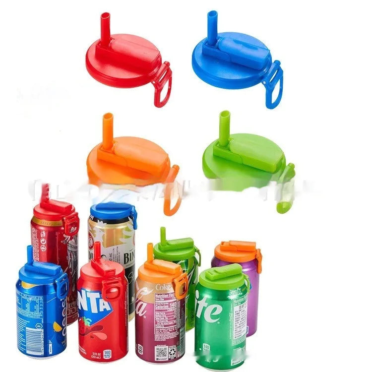 LidSnap™ Soda Can Lid + Straw