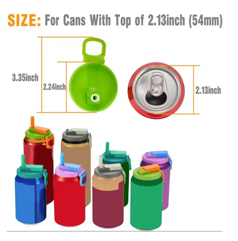 LidSnap™ Soda Can Lid + Straw